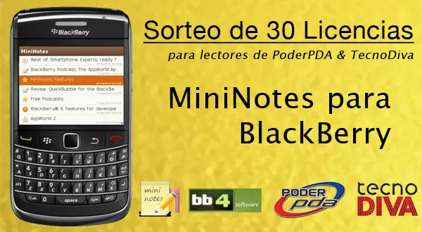Ganadores del Sorteo MiniNotes para Blackberry en PoderPda