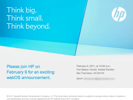 HP prepara un evento webOS para el 9 de febrero