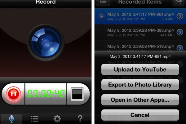 Display recorder para iOS, grabando tu pantalla