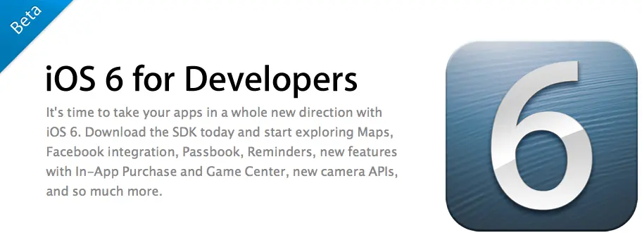 iOS6 : capturas de pantalla de la versión beta para desarrolladores