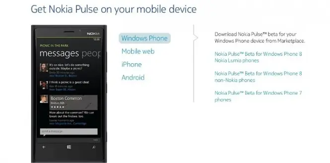 Nokia Pulse llega a Windows Phone 8 y otras plataformas