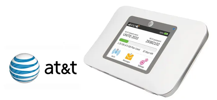 AT&T Unite un hotspot móvil Mi-Fi con pantalla táctil para redes 4G LTE