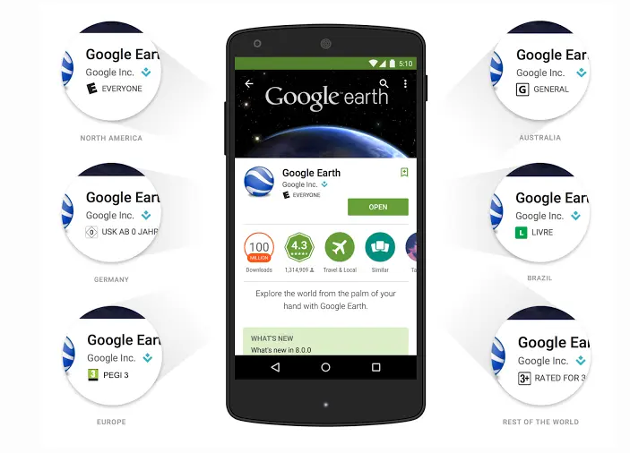 Google Play lanza sistema de clasificación para las apps por edad