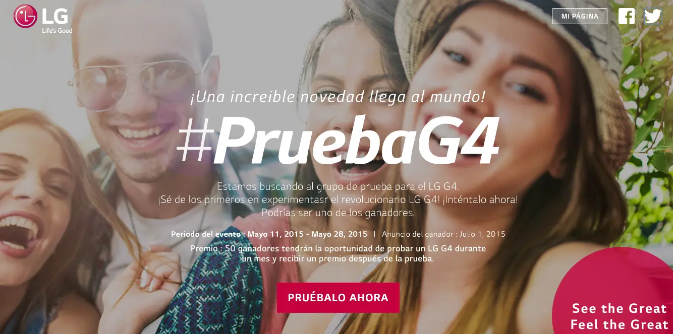 #PruebaG4, LG lanza su programa de prueba del G4 en México