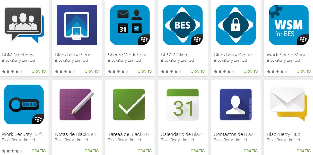 Aparecen apps de la BlackBerry PRIV en la Play Store