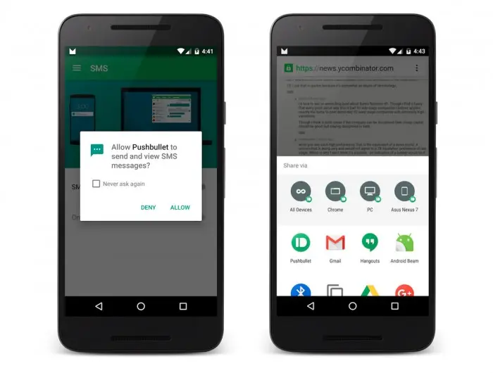 Pushbullet se actualiza y adopta Android Marshmallow