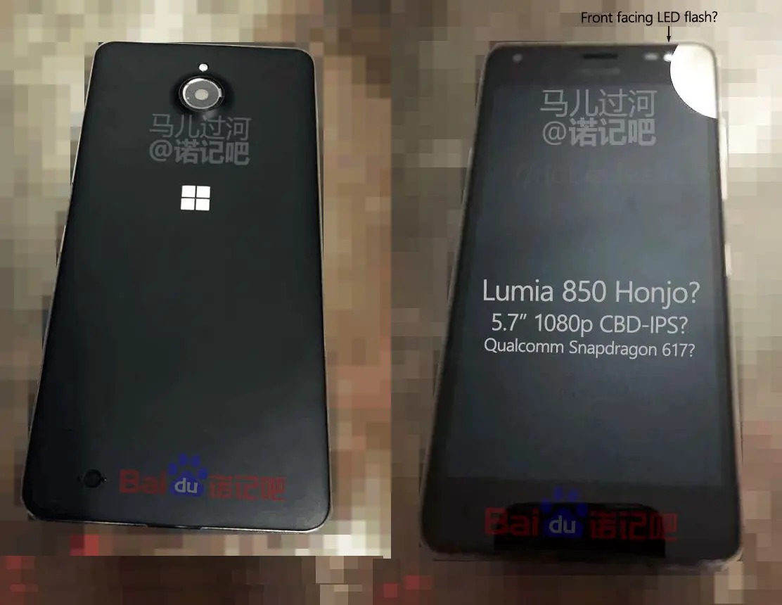 Filtran fotografías del supuesto Microsoft Lumia 850