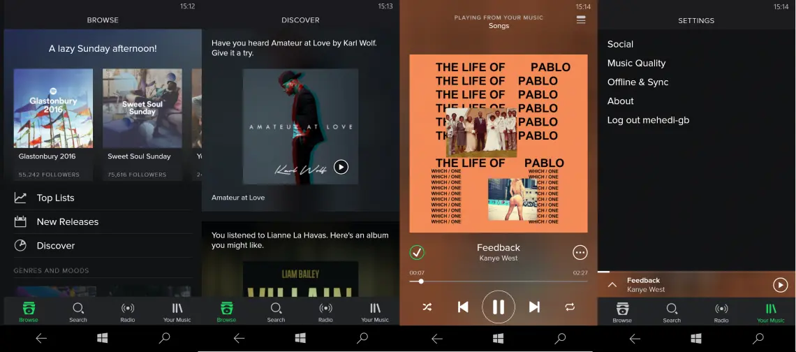 Spotify rediseña app para Windows 10 Mobile y Windows Phone 8