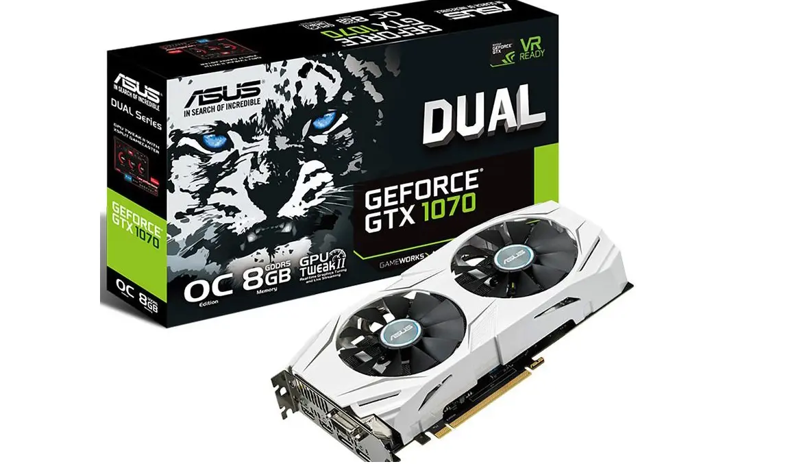 ASUS GeForce GTX 1070 DUAL es anunciada en color blanco