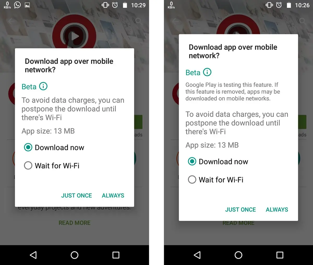 Google Play Store te permitirá salvar datos móviles con su nueva función