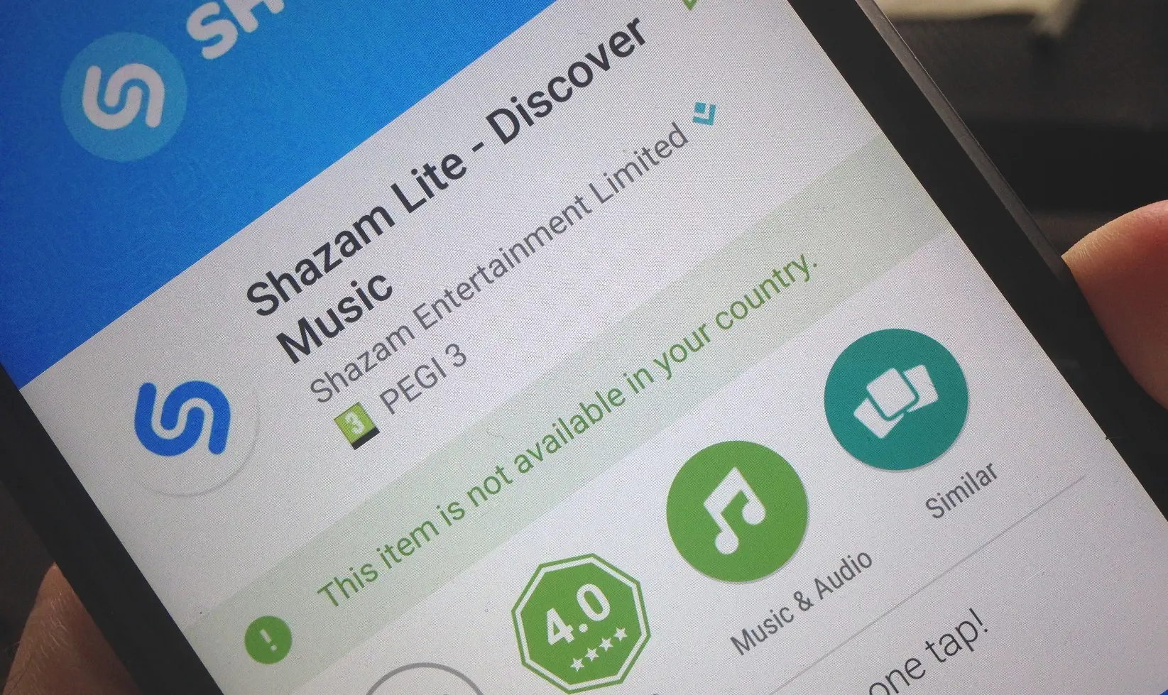 Shazam Lite: Descubre nueva música por menos de 1 MB
