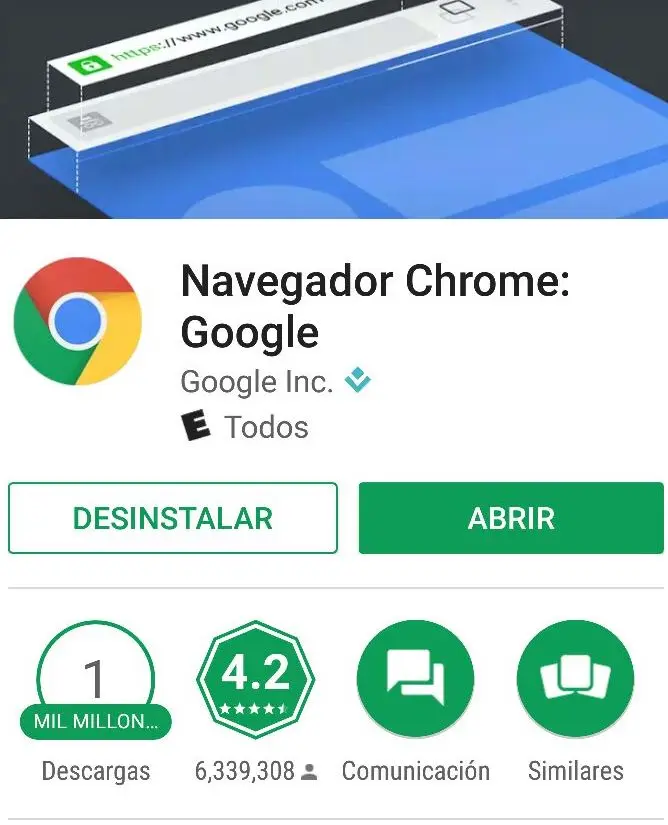 Chrome 55 para Android con acceso offline