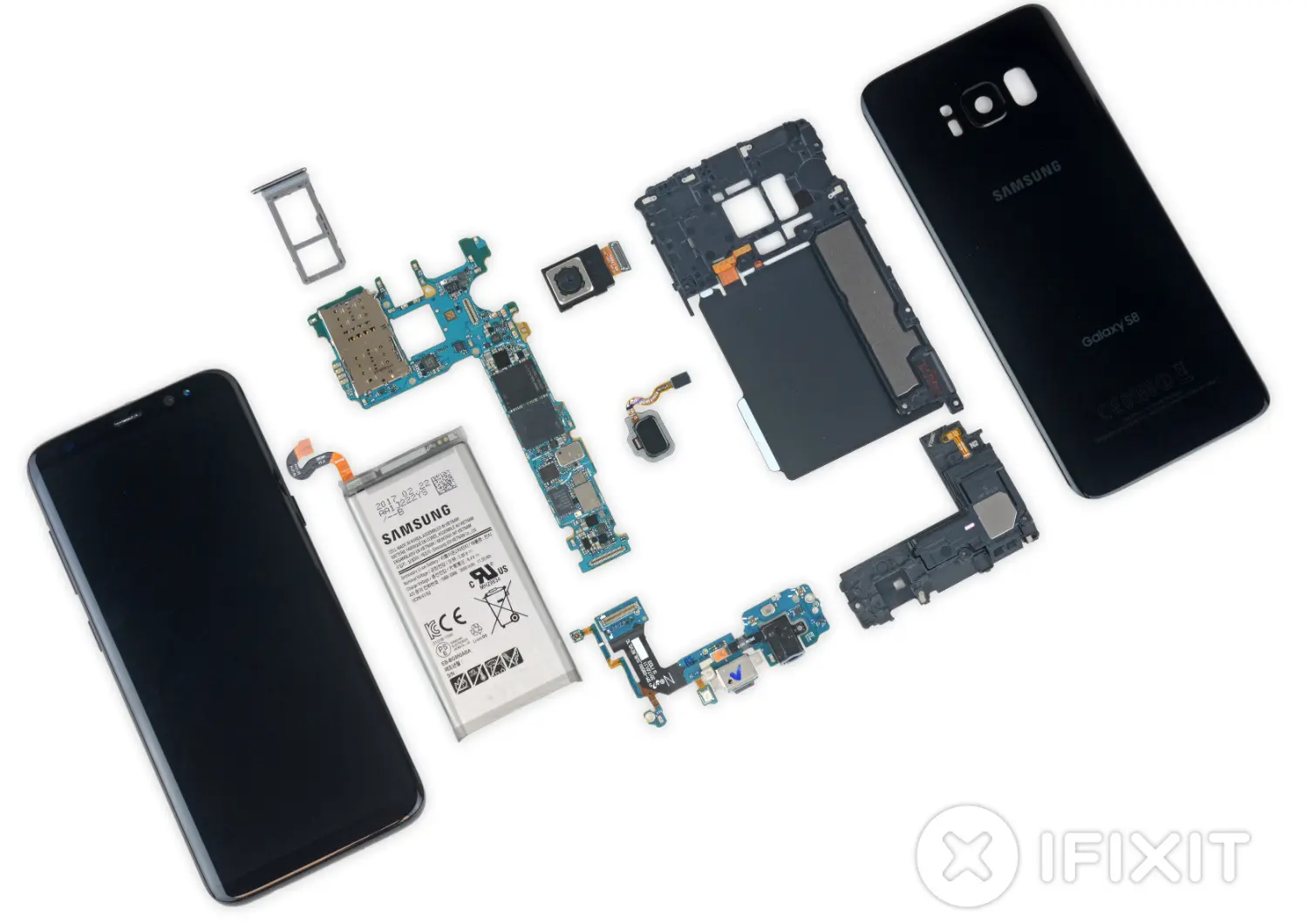 Galaxy S8 es uno de los smartphones más difíciles de reparar, según iFixit