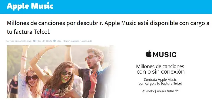 Apple Music disponible en Telcel