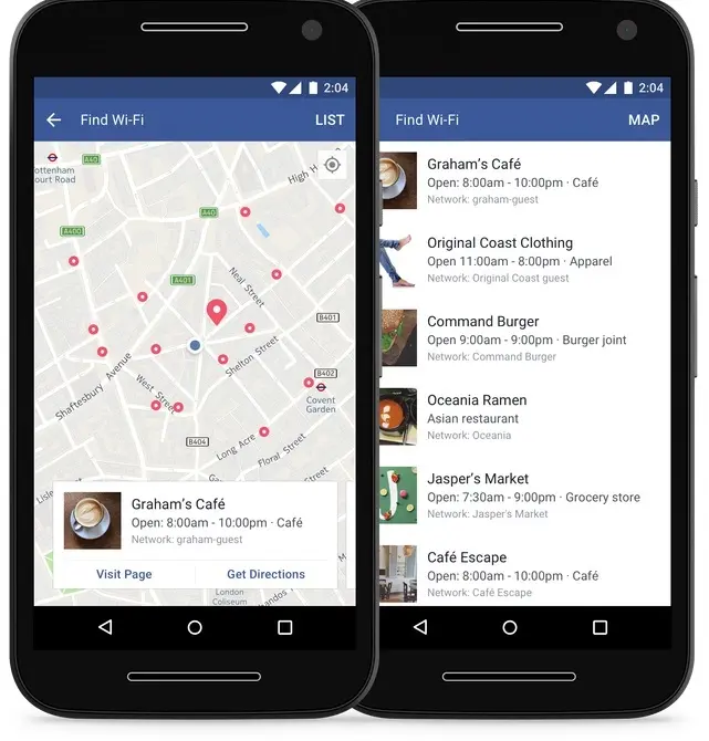 Facebook Find Wi-Fi disponible a nivel mundial
