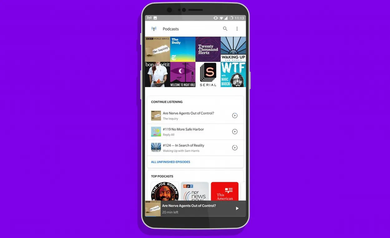 Android estrena nueva aplicación de Podcasts
