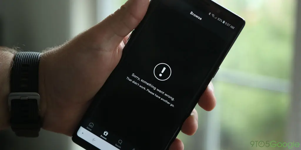 Usuarios reportan problemas en la app de Spotify en Android