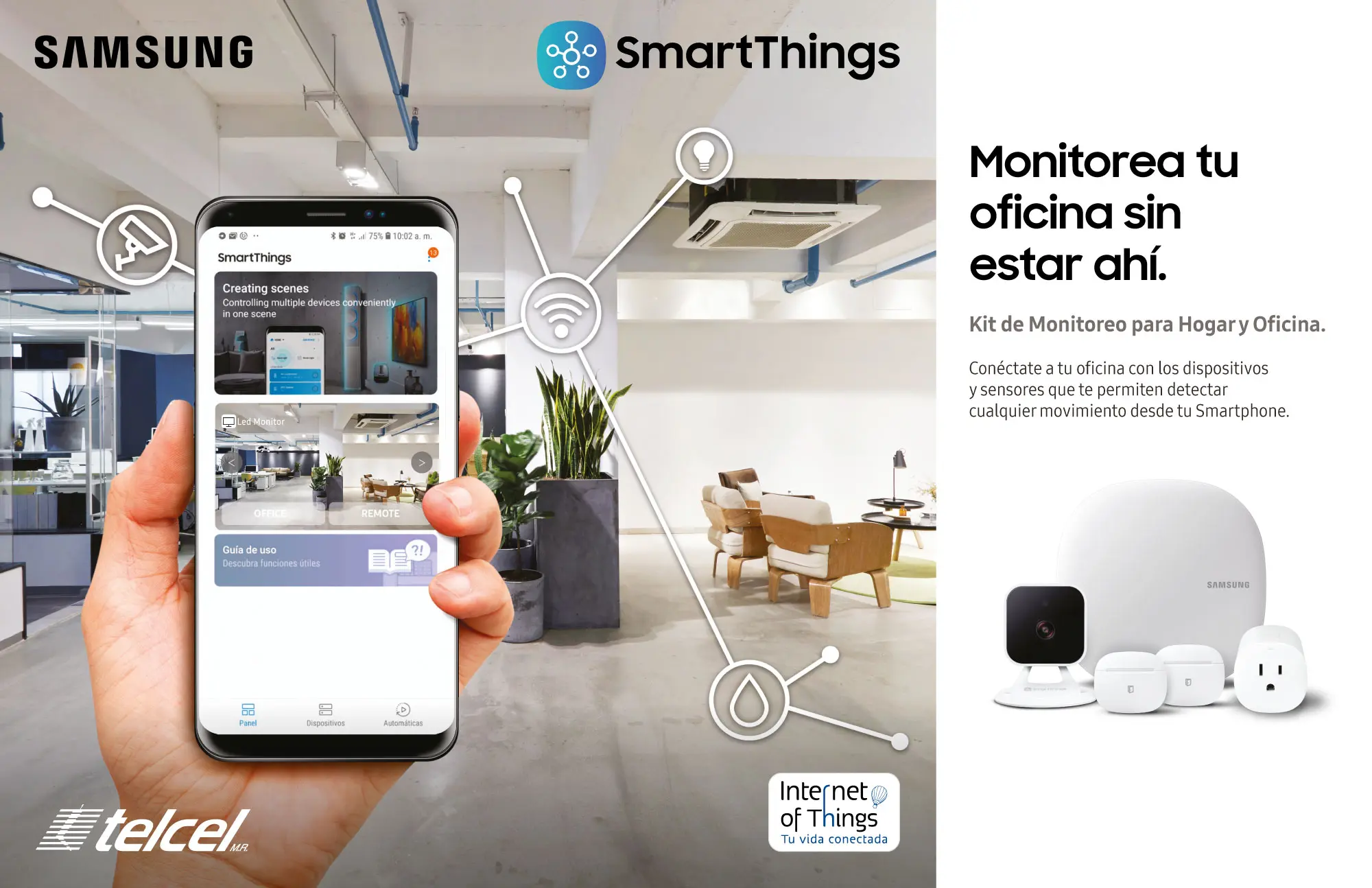 Telcel venderá productos SmartThings de Samsung