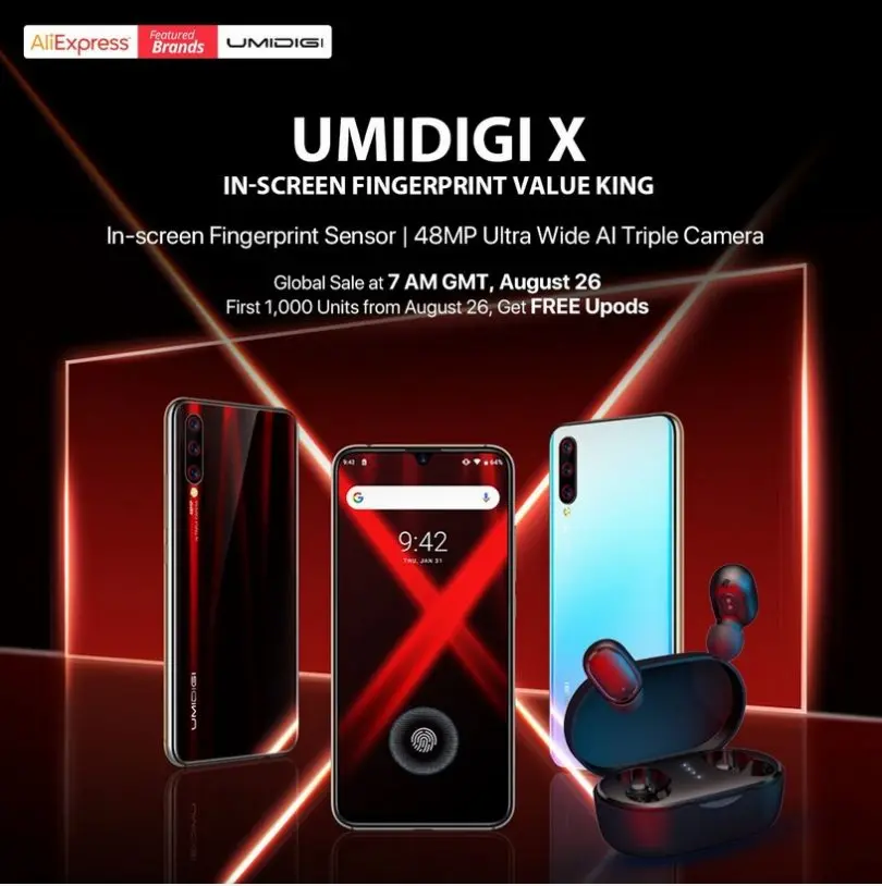 UMIDIGI X con lector de huella dentro de pantalla disponible a nivel mundial a 9.99 USD