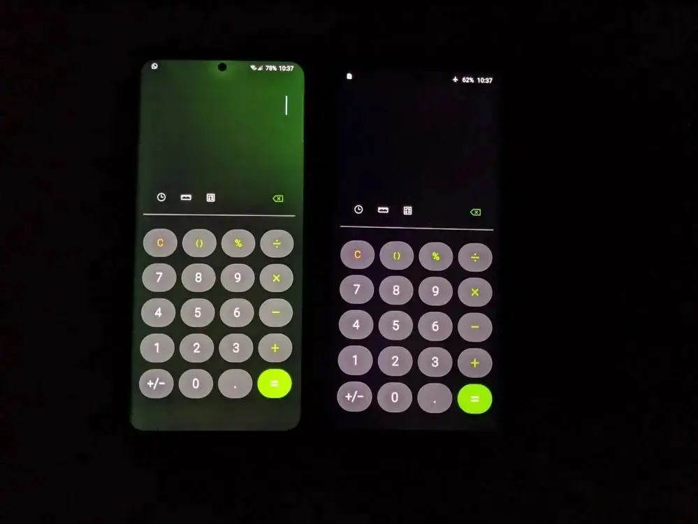 Más modelos de smartphones Samsung con pantalla verde