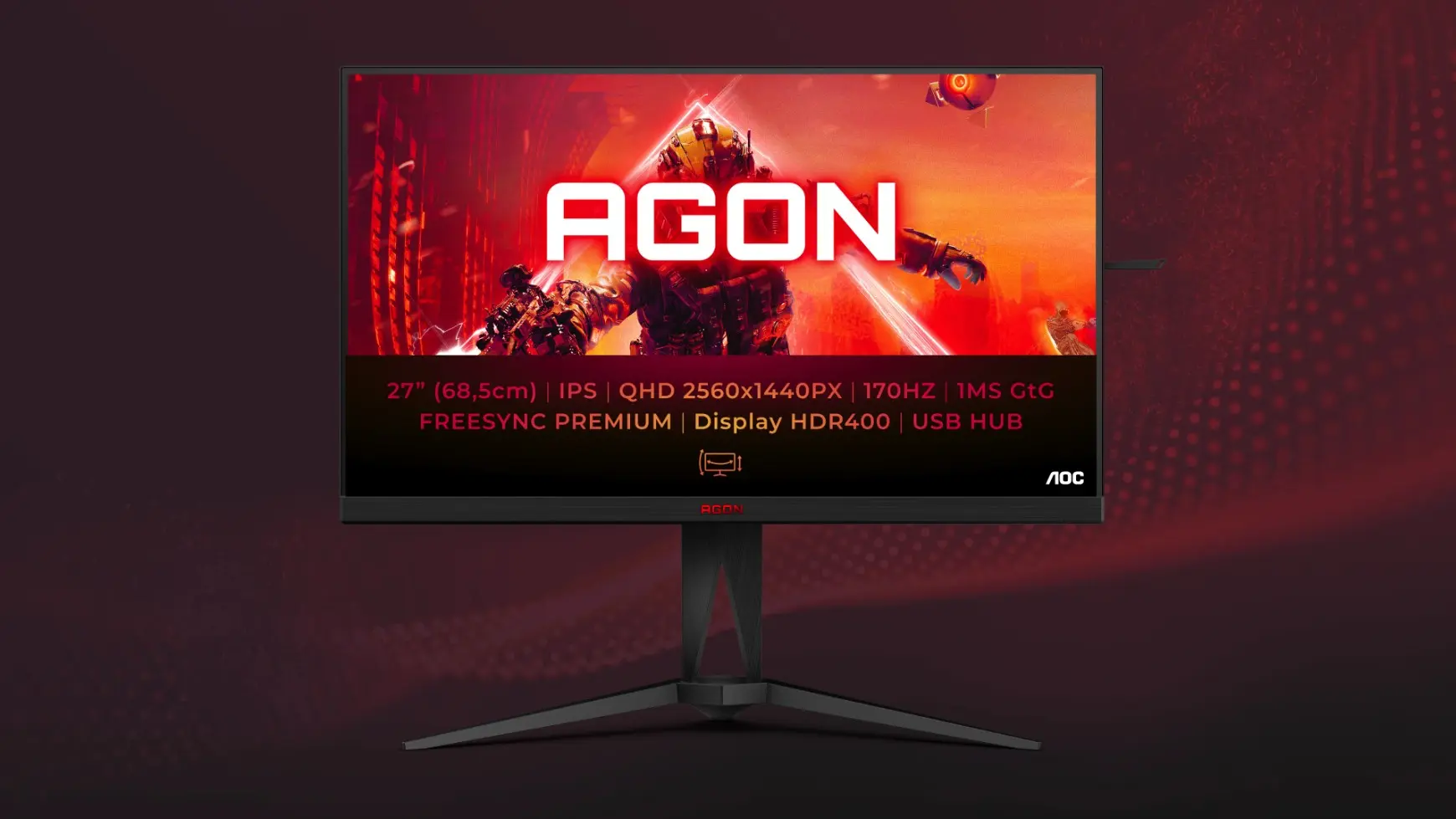 AOC AGON 5, un nuevo monitor con panel de 2.5K y tasa de refresco de 240 Hz