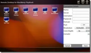 Remote Desktop para BlackBerry PlayBook: conéctate a tu computadora Windows sin necesidad de software adicional
