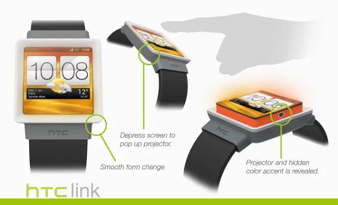 Imagen conceptual de cómo podría ser un smartwatch hecho por HTC