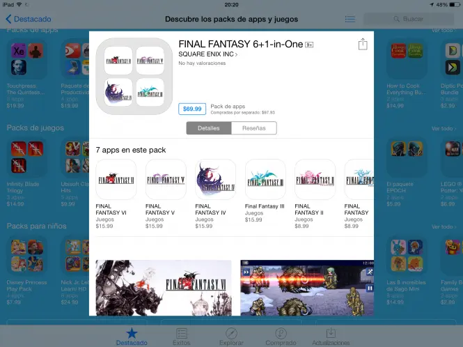 Juegos del paquete de Final Fantasy