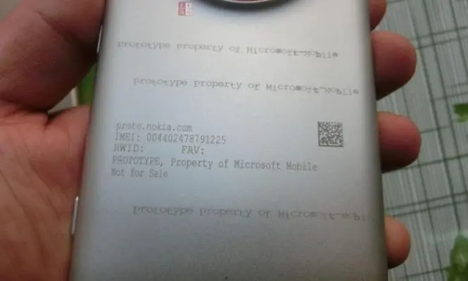 Prototipo del Lumia 1030.