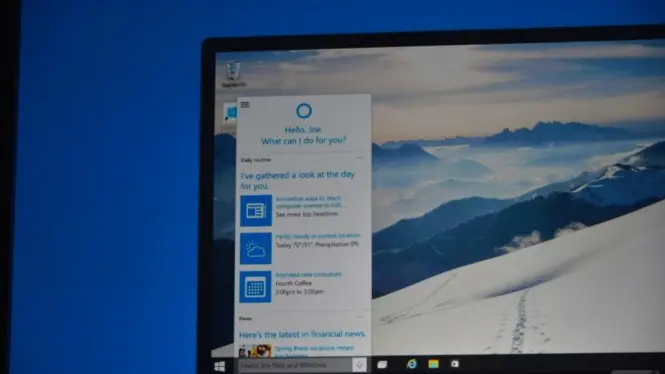 Cortana integrada en Windows 10