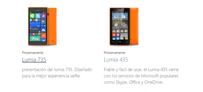 Lumia 435 aparece en Microsoft México