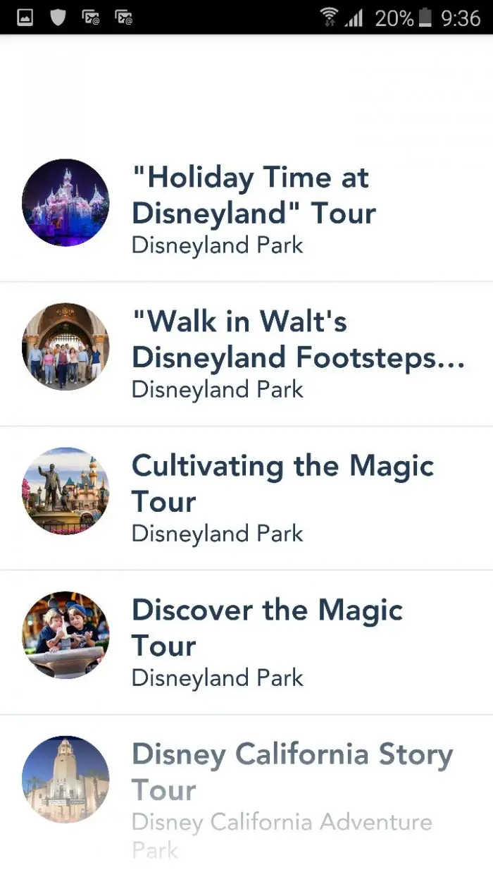 disneyland app eventos y tours