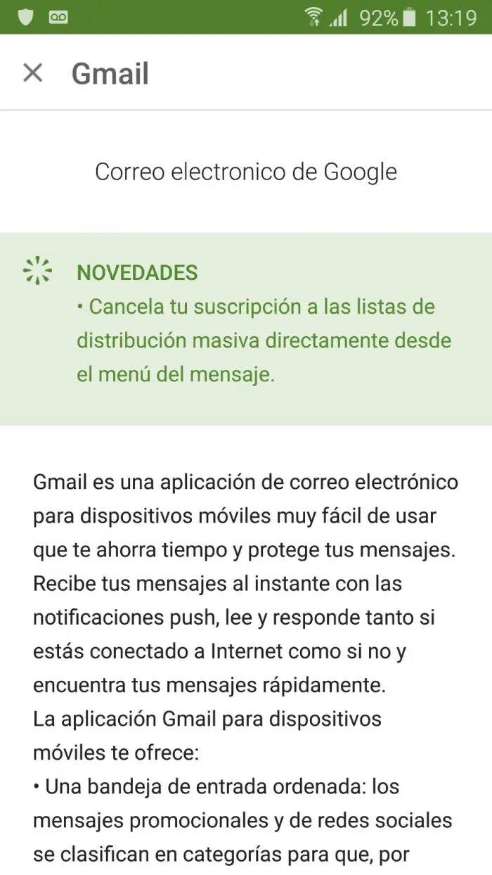 gmail android update