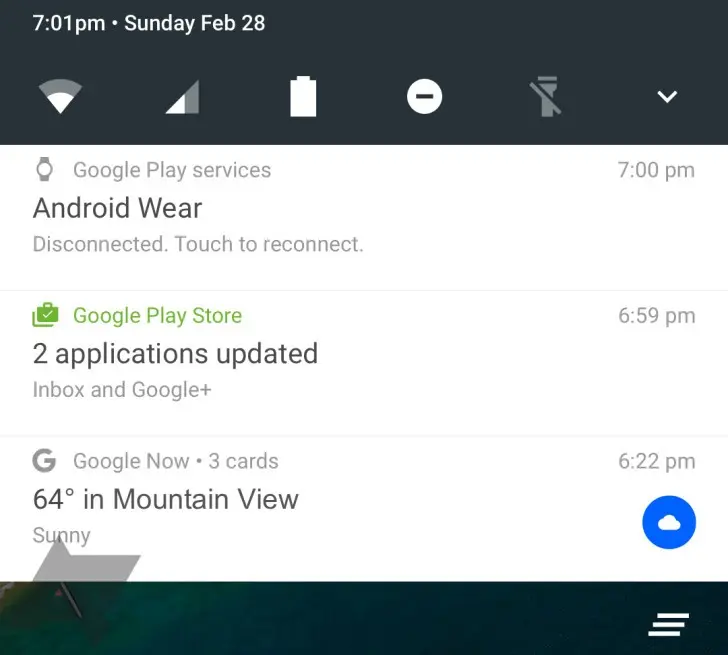 android n panel notificaciones 1