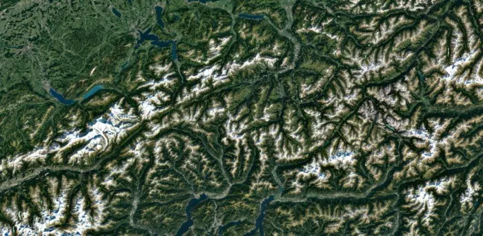 Alpes suizos google maps-earth