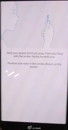 Escáner de iris Samsung Galaxy Note 7 1