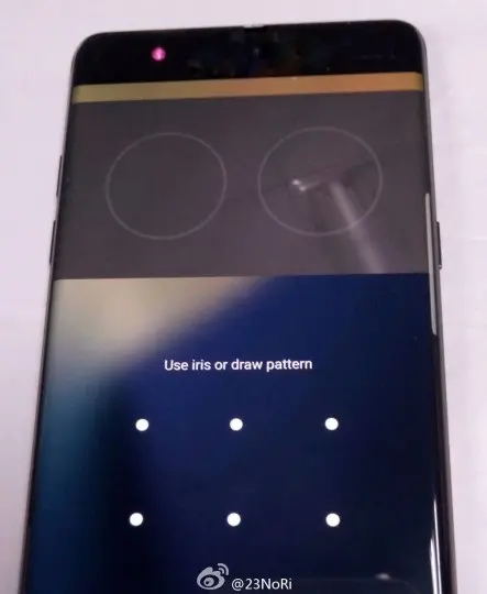 Escáner de iris Samsung Galaxy Note 7