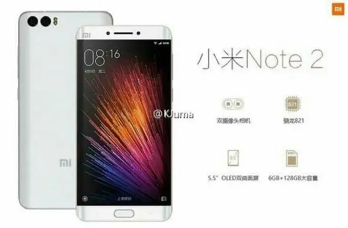 Póster Xiaomi Mi Note 2