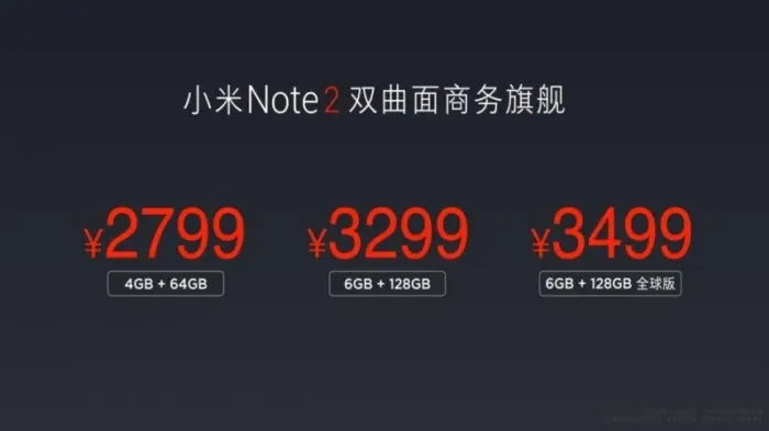 Precio Xiaomi Mi Note 2