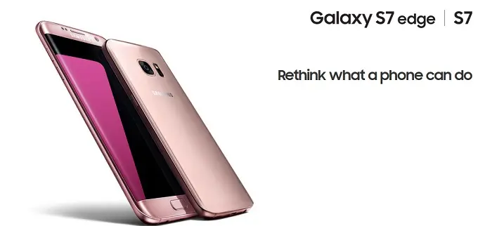 samsung galaxy s7 rosado