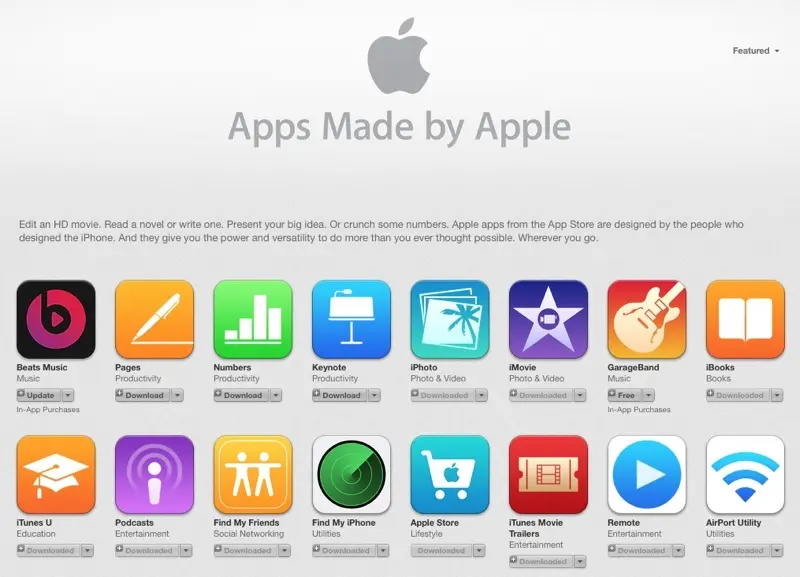 Estas son las aplicaciones de Apple