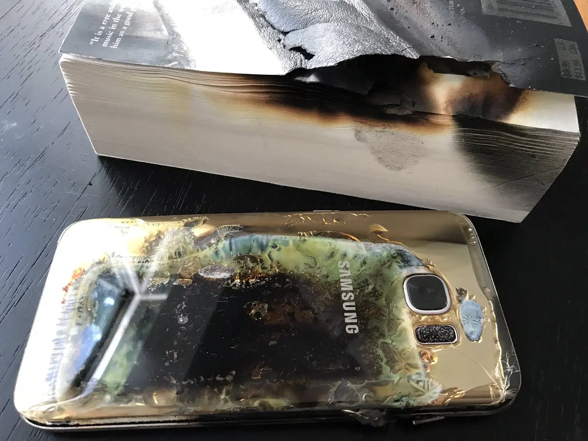 Así terminó el Galaxy S7 edge tras el incendio