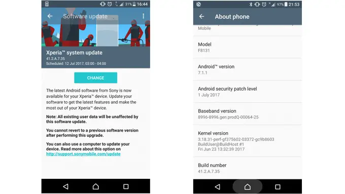 Xperia XZ y X Performance reciben nueva actualización de Seguridad julio android