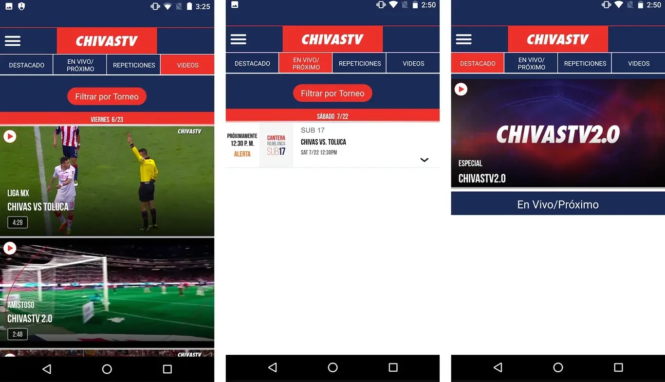 chivas tv app móvil para android