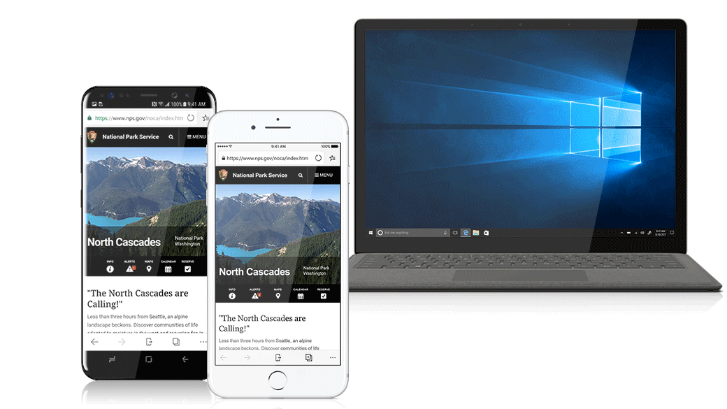 Microsoft Edge ios android