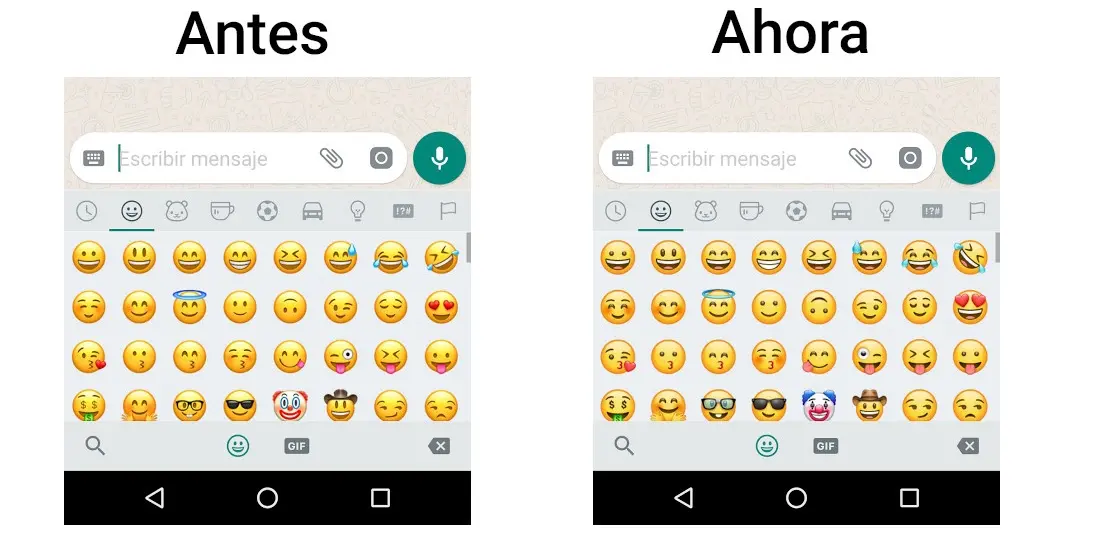 nuevos emojis whatsapp android