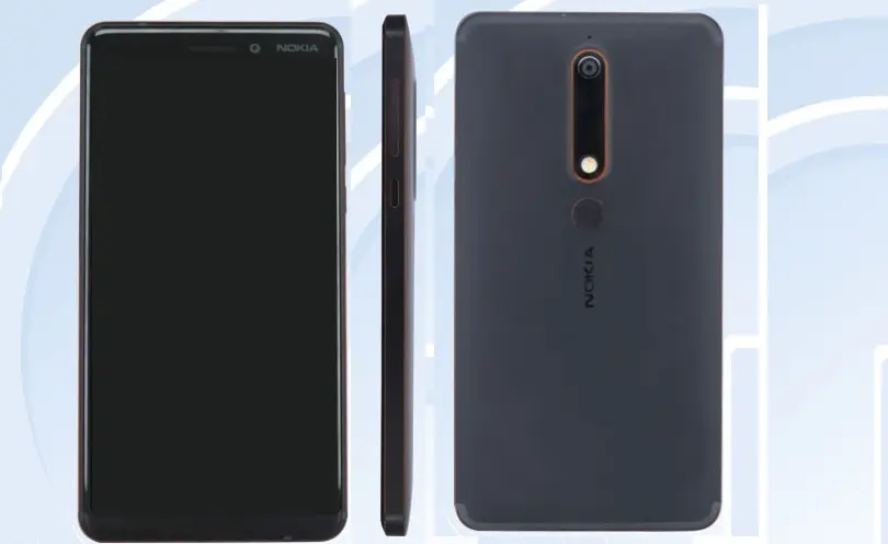 Nokia 6 2018 diseño filtrado