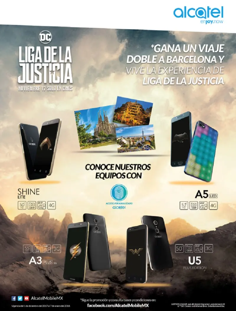 Promoción ALCATEL - Liga de la Justicia 2017
