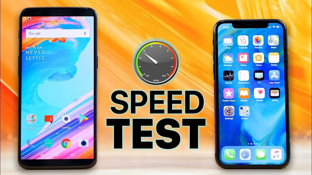 iphone vs oneplus 5T test velocidad