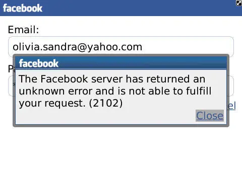 my facebook session expired